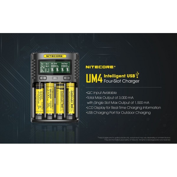 Nitecore UM4 Four-Slot Intelligent Charger