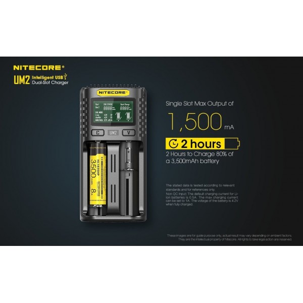 Nitecore UM2 Intelligent USB Dual-Slot Charger