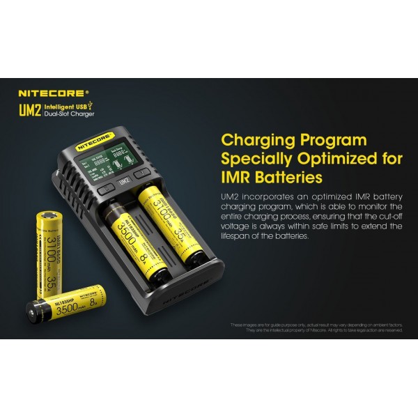 Nitecore UM2 Intelligent USB Dual-Slot Charger