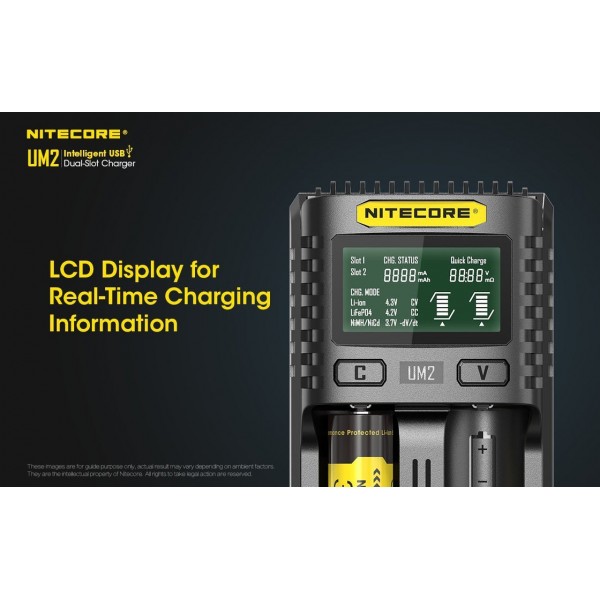 Nitecore UM2 Intelligent USB Dual-Slot Charger