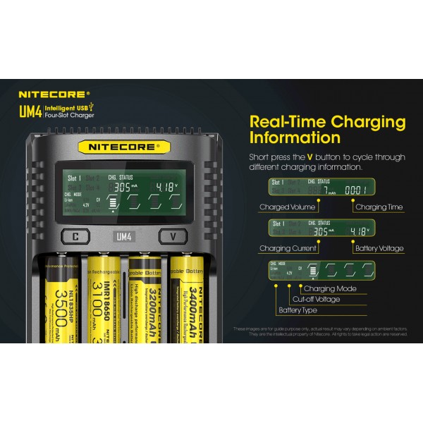 Nitecore UM4 Four-Slot Intelligent Charger