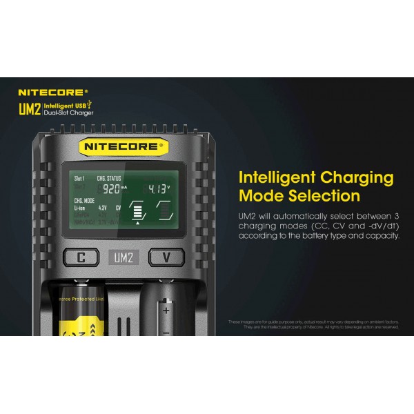 Nitecore UM2 Intelligent USB Dual-Slot Charger