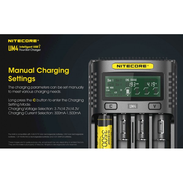 Nitecore UM4 Four-Slot Intelligent Charger