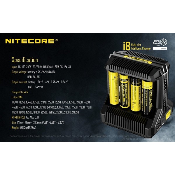Nitecore i8 Multi-Slot Intelligent Charger