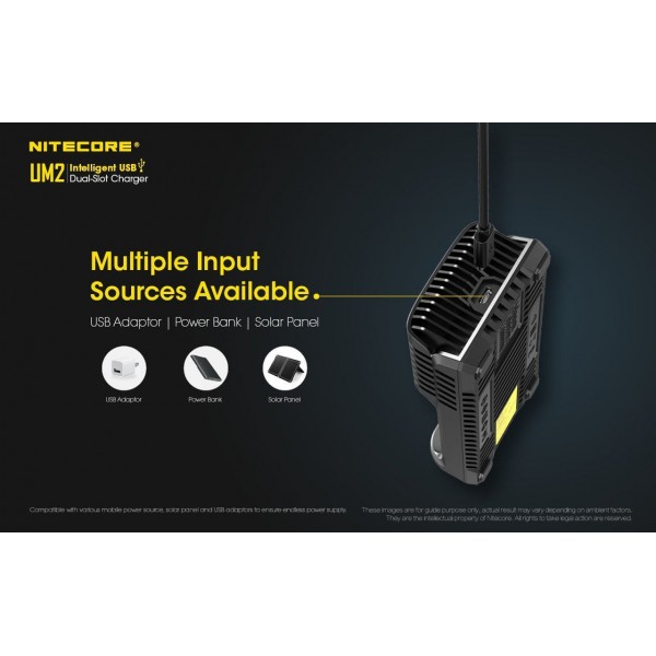 Nitecore UM2 Intelligent USB Dual-Slot Charger