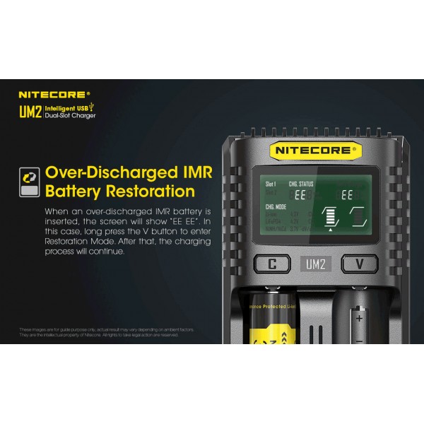 Nitecore UM2 Intelligent USB Dual-Slot Charger