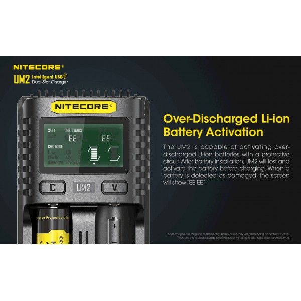 Nitecore UM2 Intelligent USB Dual-Slot Charger