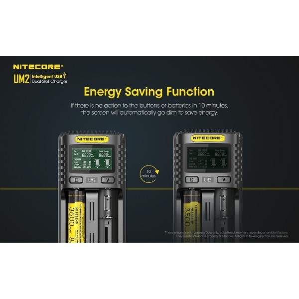 Nitecore UM2 Intelligent USB Dual-Slot Charger