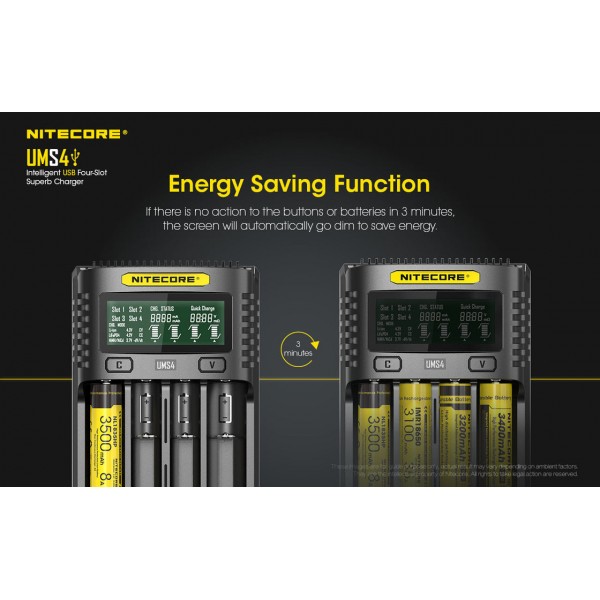 Nitecore UMS4 Intelligent USB Four-Slot Superb Charger