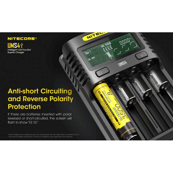 Nitecore UMS4 Intelligent USB Four-Slot Superb Charger