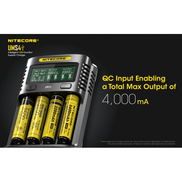 Nitecore UMS4 Intelligent USB Four-Slot Superb Charger