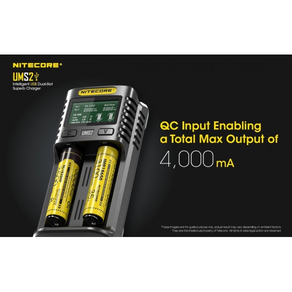 Nitecore UMS2 Intelligent USB Dual-Slot Superb Charger