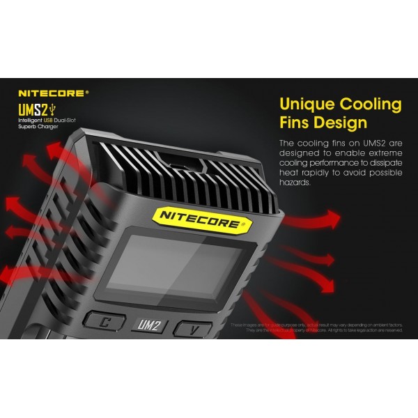 Nitecore UMS2 Intelligent USB Dual-Slot Superb Charger