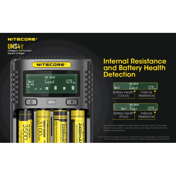 Nitecore UMS4 Intelligent USB Four-Slot Superb Charger