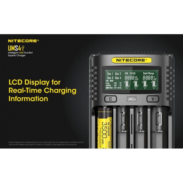 Nitecore UMS4 Intelligent USB Four-Slot Superb Charger