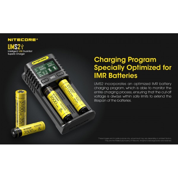 Nitecore UMS2 Intelligent USB Dual-Slot Superb Charger