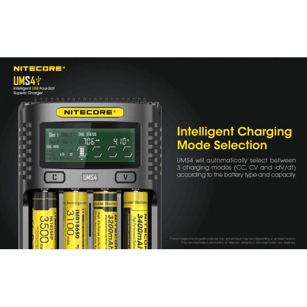 Nitecore UMS4 Intelligent USB Four-Slot Superb Charger