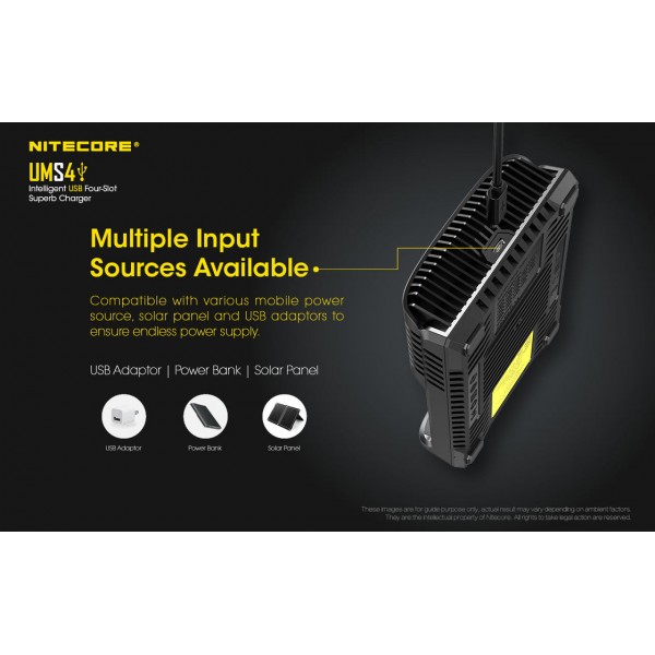 Nitecore UMS4 Intelligent USB Four-Slot Superb Charger