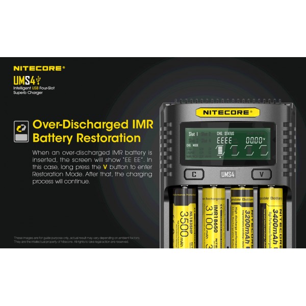 Nitecore UMS4 Intelligent USB Four-Slot Superb Charger