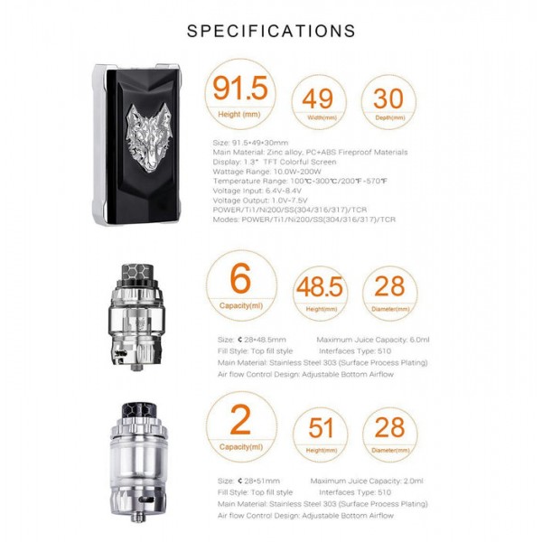 Sigelei SnowWolf Mfeng 200w Starter Kit