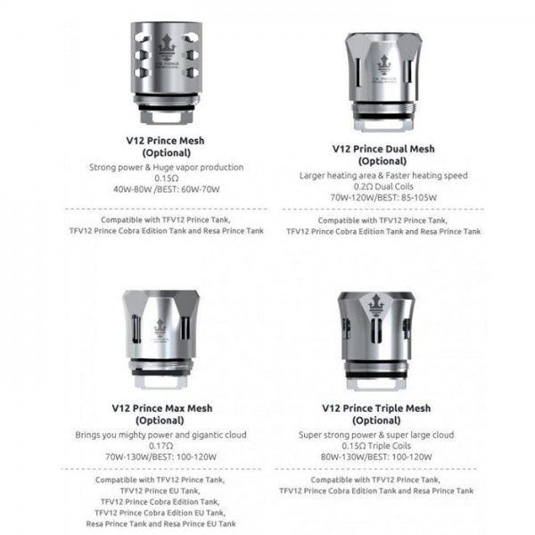 Smok TFV12 Prince Tank Mesh Coils (3 Pack)