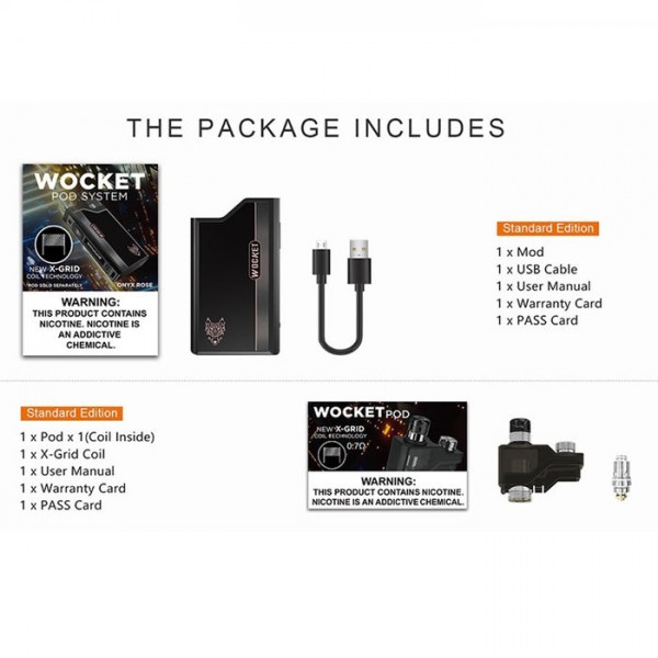 Sigelei SnowWolf WOCKET Pod System - CLEARANCE (PO...