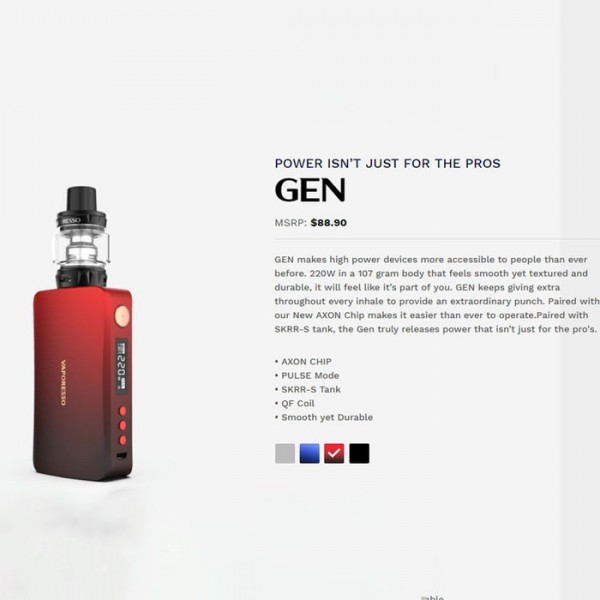 Vaporesso GEN 220W TC Kit with SKRR-S Tank