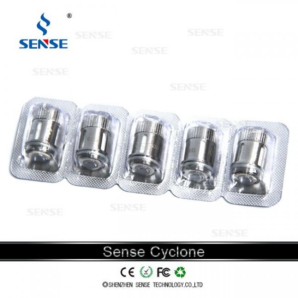 Cyclone Tank SS316L 0.2ohm Coil by Sense 5 pack - Clearance