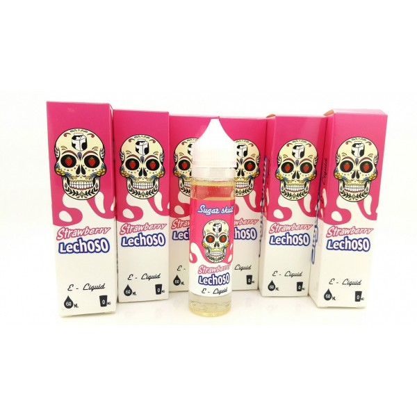 Strawberry Lechoso By Sugar Skull Eliquid 60ml